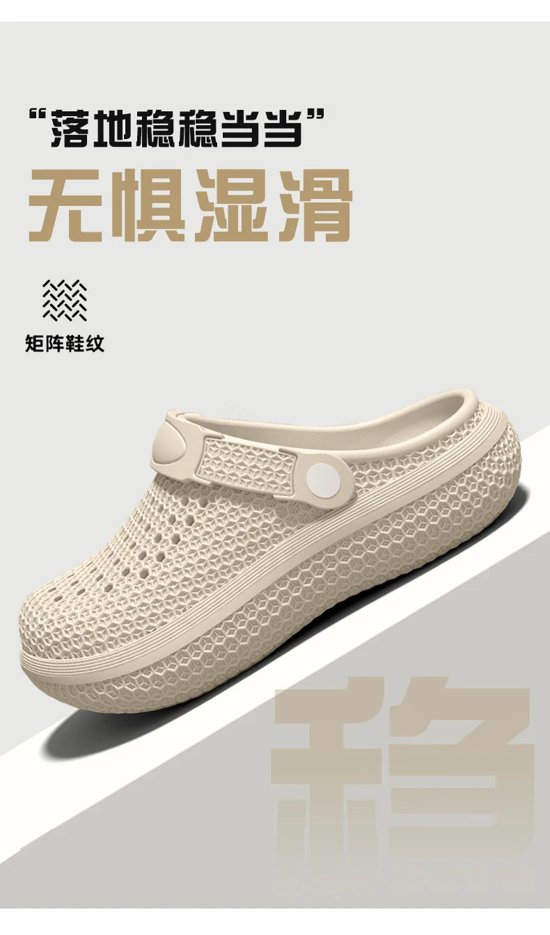 Men Soft Cloud Feel 4cm Chunky Platform Clogs Honeycomb EVA Breathable Hole Slippers Non-slip Casual Outdoor Garden Shoes