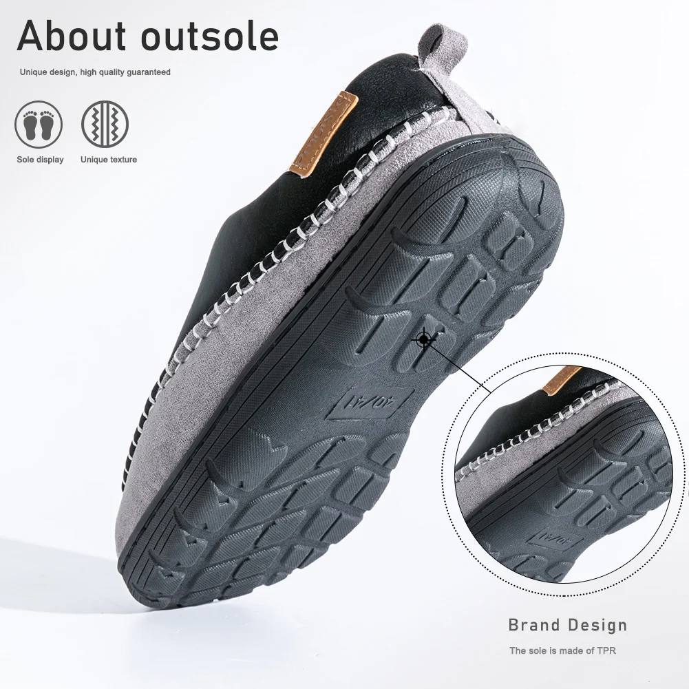 inter Men's Mark Line Slippers With Anti Slip TPR Sole, Soft, Warm, Comfortable And High-Quality Indoor Shoes