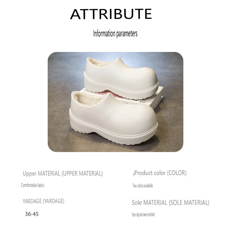 EVA New Slip-On Chef Shoes Men and Women General Casual Big Head Shoes lightweight Thick Soles All Wear Rain Shoes