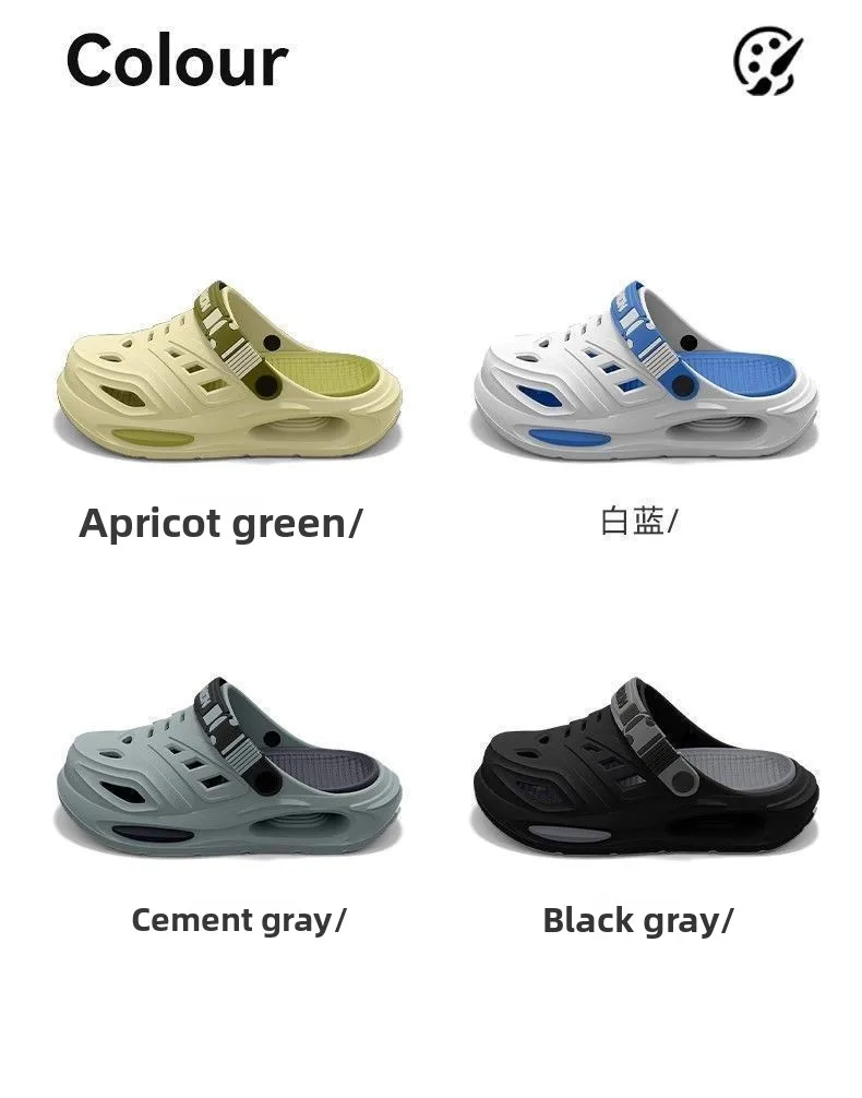 Men Platform Beach Mountaineering Clogs Anti-slip Double Shock Absorb Quick Dry Odor-free EVA Water Sandals Removable Insole