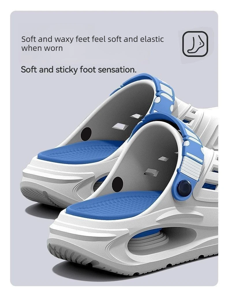 Men Platform Beach Mountaineering Clogs Anti-slip Double Shock Absorb Quick Dry Odor-free EVA Water Sandals Removable Insole