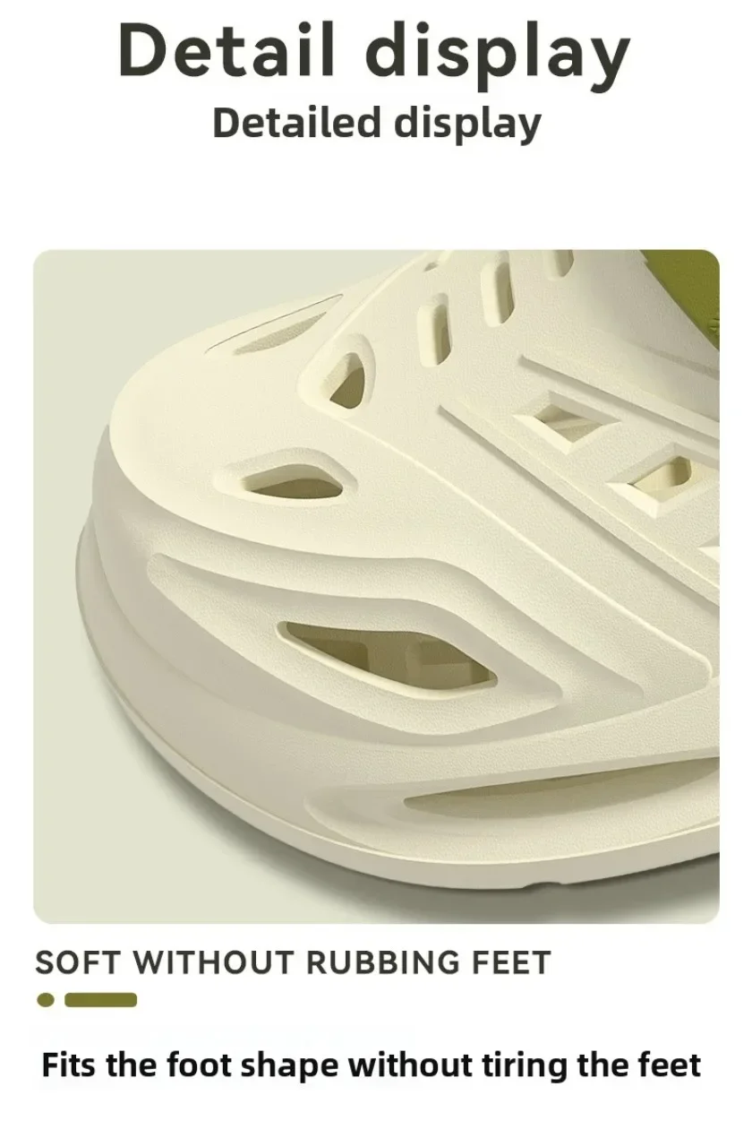 Men's Clogs Shoes Lightweight EVA Slippers Summer New Style, Non Slip Thick Sole Foot Arch Support, Outdoor Driving Cool Shoes