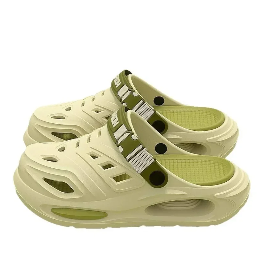 Men's Clogs Shoes Lightweight EVA Slippers Summer New Style, Non Slip Thick Sole Foot Arch Support, Outdoor Driving Cool Shoes