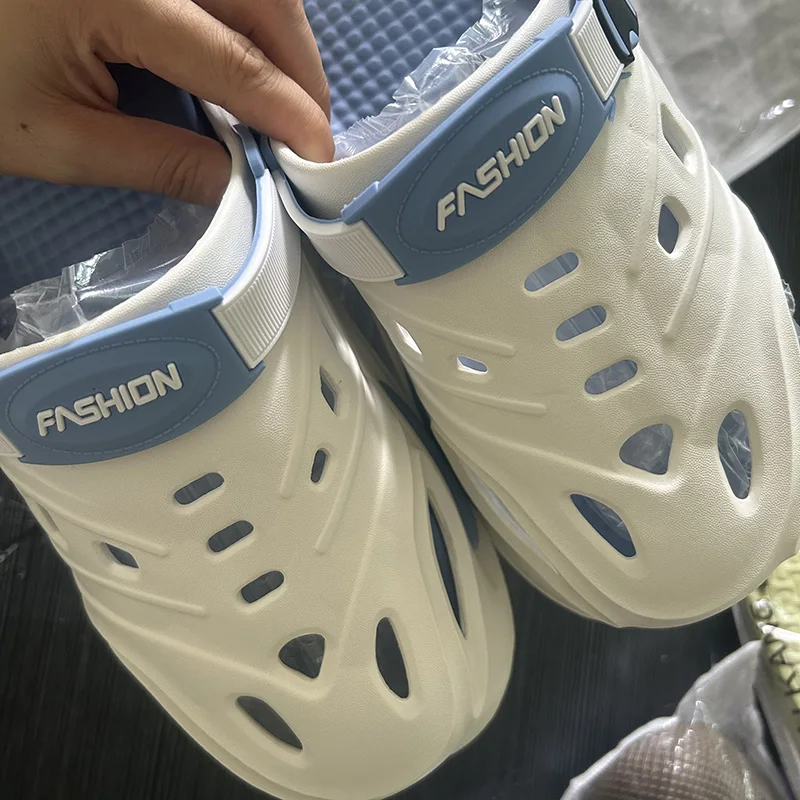 Men's Clogs Shoes Lightweight EVA Slippers Summer New Style, Non Slip Thick Sole Foot Arch Support, Outdoor Driving Cool Shoes