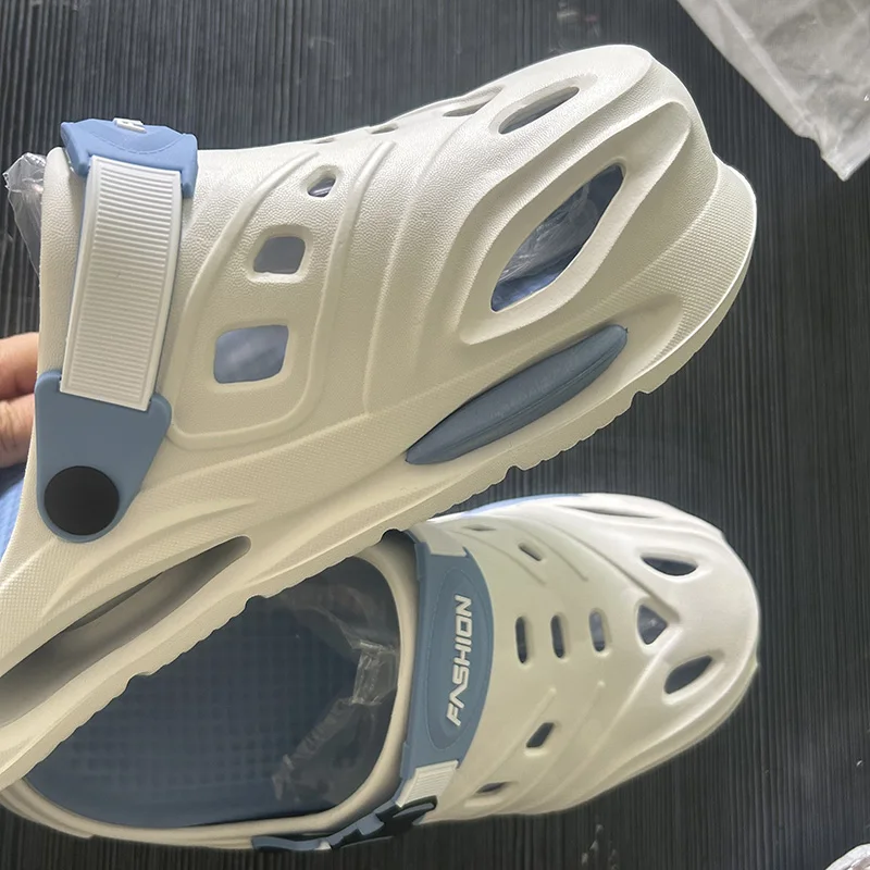 Men's Clogs Shoes Lightweight EVA Slippers Summer New Style, Non Slip Thick Sole Foot Arch Support, Outdoor Driving Cool Shoes