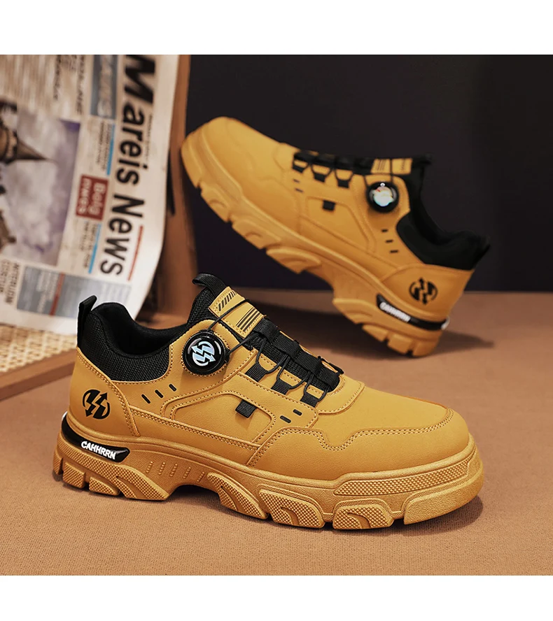 Men's Autumn Casual Leather Sneakers Comfortable Soft Work Board Platform Shoes Male Platform Кроссовки Мужские