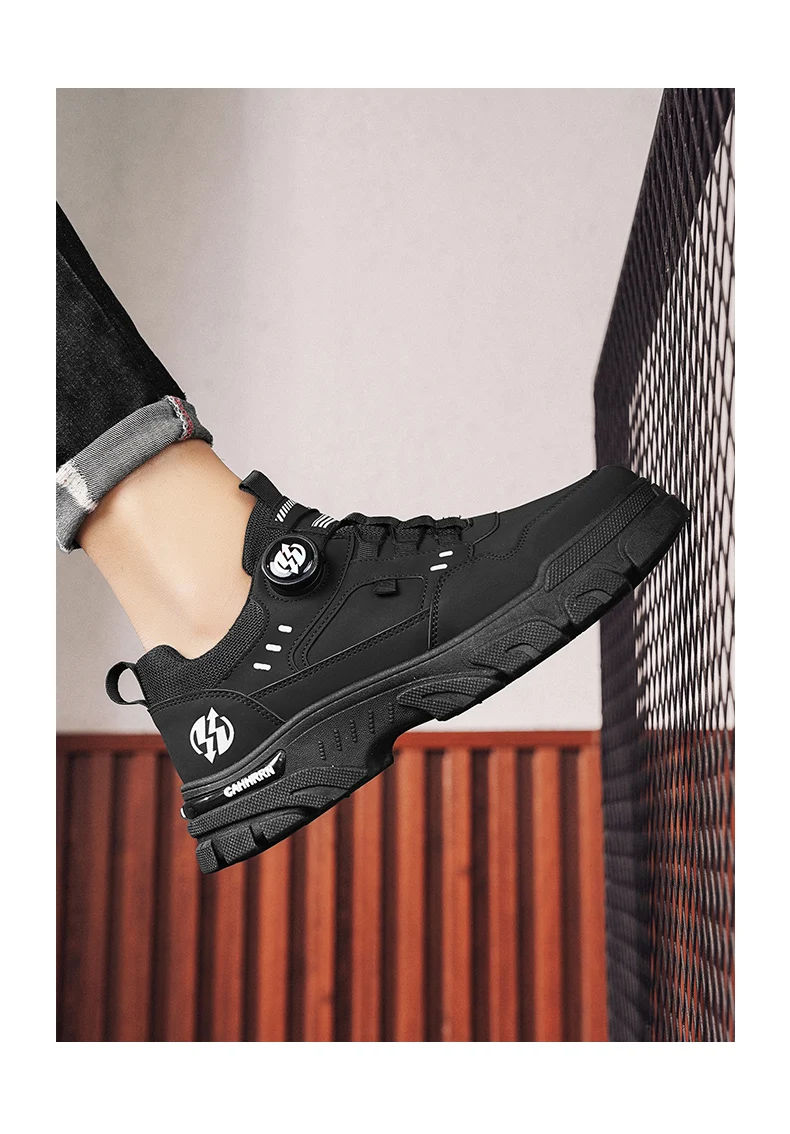 Men's Autumn Casual Leather Sneakers Comfortable Soft Work Board Platform Shoes Male Platform Кроссовки Мужские