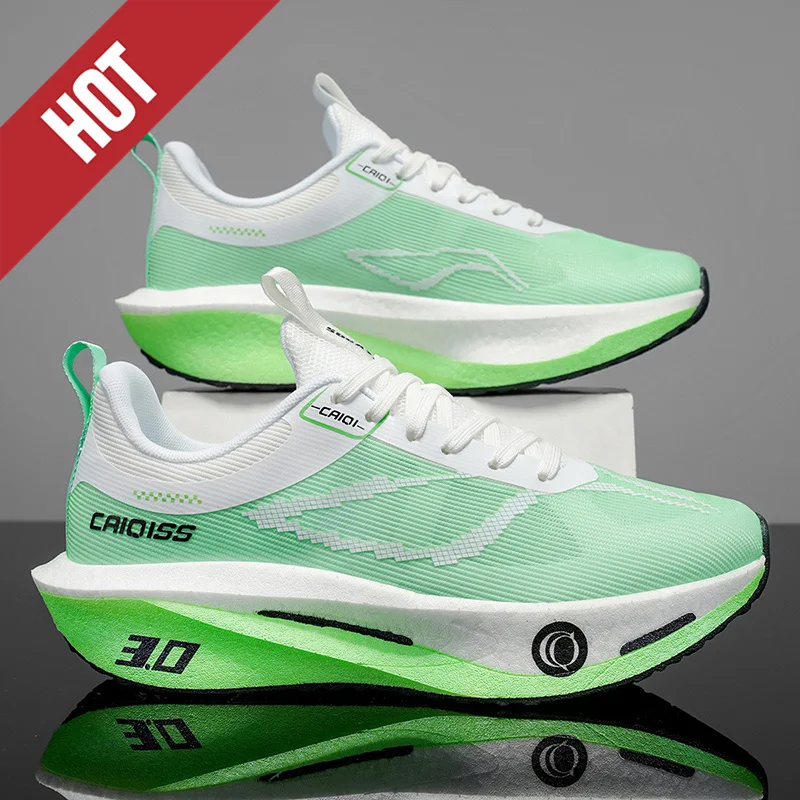 Running Shoes Carbon Board Speciality Marathon Men Sports Breathable Lightweight Women's Comfortable Athletic Nonskid Sneakers