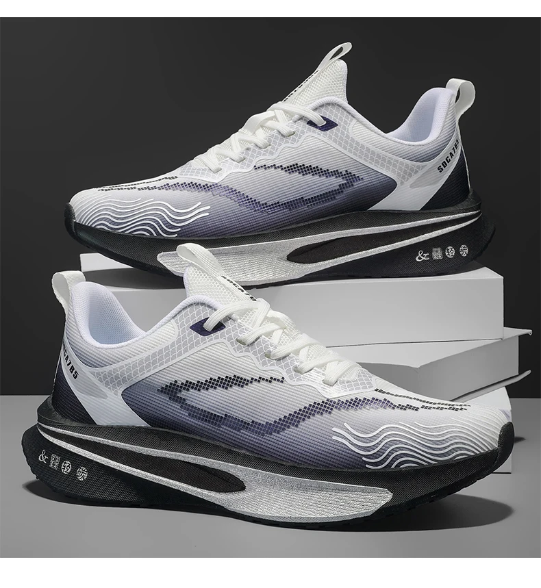Running Shoes Carbon Board Speciality Marathon Men Sports Breathable Lightweight Women's Comfortable Athletic Nonskid Sneakers