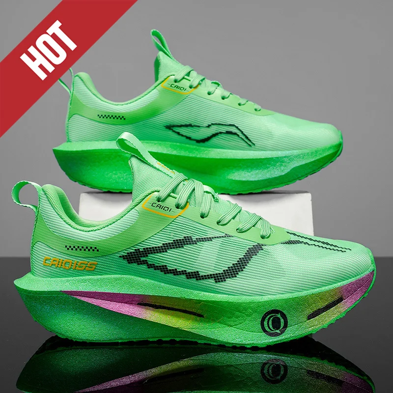Running Shoes Carbon Board Speciality Marathon Men Sports Breathable Lightweight Women's Comfortable Athletic Nonskid Sneakers