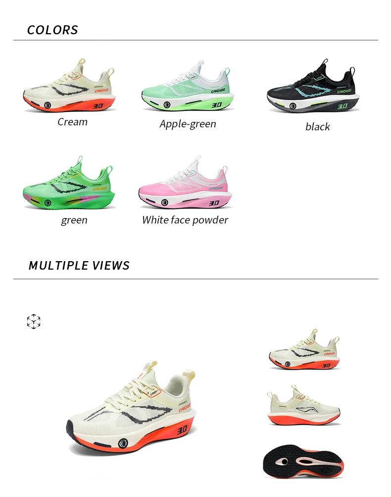 Running Shoes Carbon Board Speciality Marathon Men Sports Breathable Lightweight Women's Comfortable Athletic Nonskid Sneakers