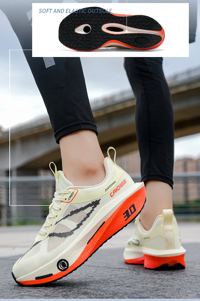 Running Shoes Carbon Board Speciality Marathon Men Sports Breathable Lightweight Women's Comfortable Athletic Nonskid Sneakers