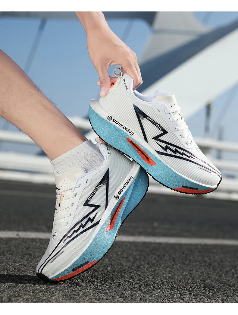 Running Shoes Carbon Board Speciality Marathon Men Sports Breathable Lightweight Women's Comfortable Athletic Nonskid Sneakers