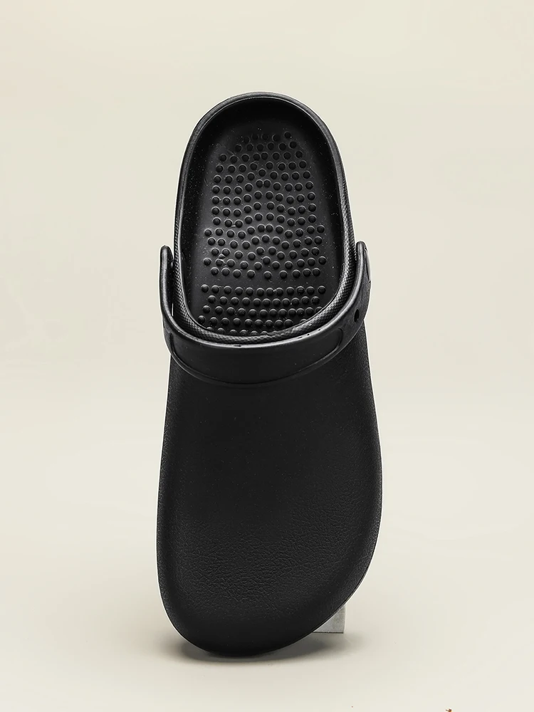 2025 New Fashion Men's Slip-On Half-Mule Closed-Toe Non-Slip Work Shoes Chef Shoes Lightweight Beach Shoes Casual Men's Shoes