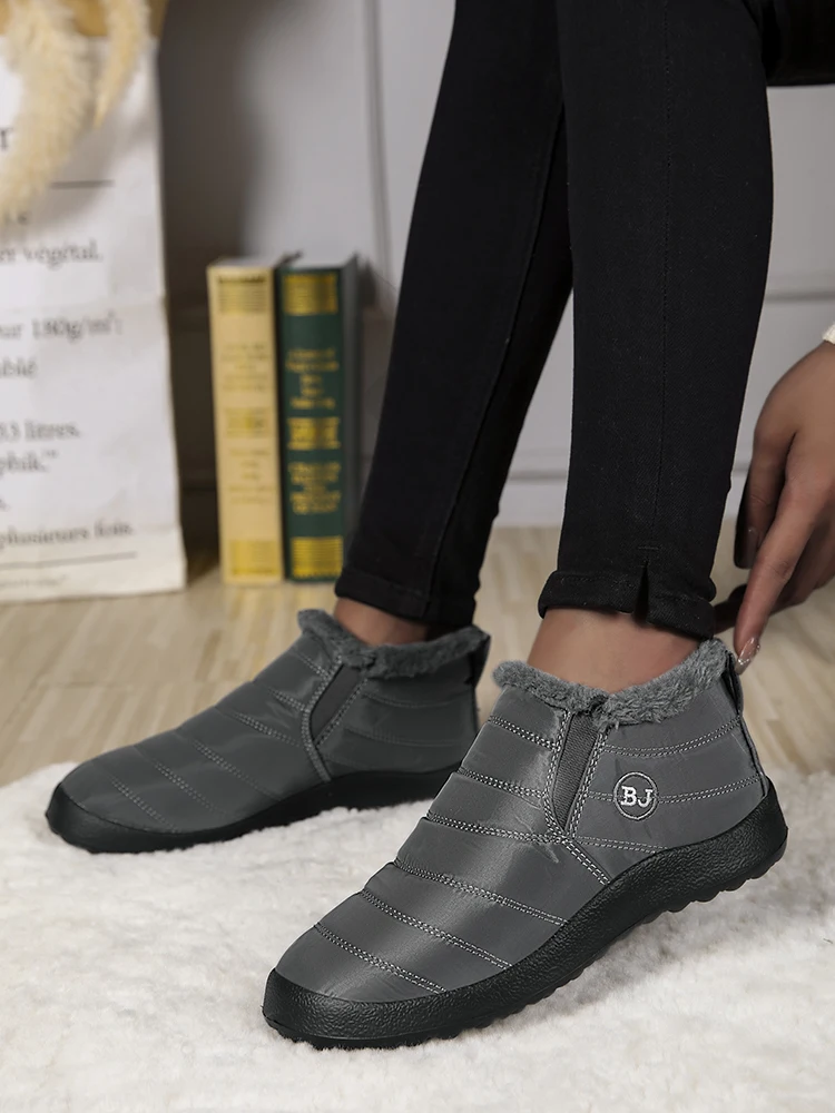 Women's Boots with Plush Platform, Women's Shoes, Waterproof Boots for Women, Fashionable Snow Boots for Winter, Boots for Women