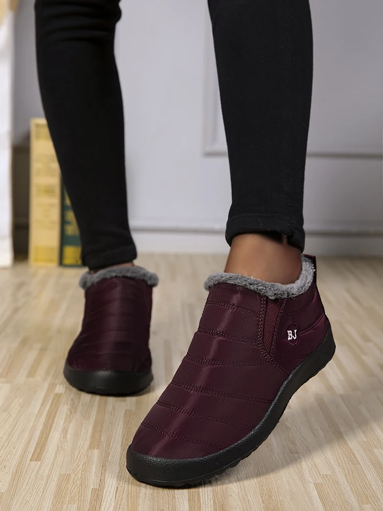 Women's Boots with Plush Platform, Women's Shoes, Waterproof Boots for Women, Fashionable Snow Boots for Winter, Boots for Women