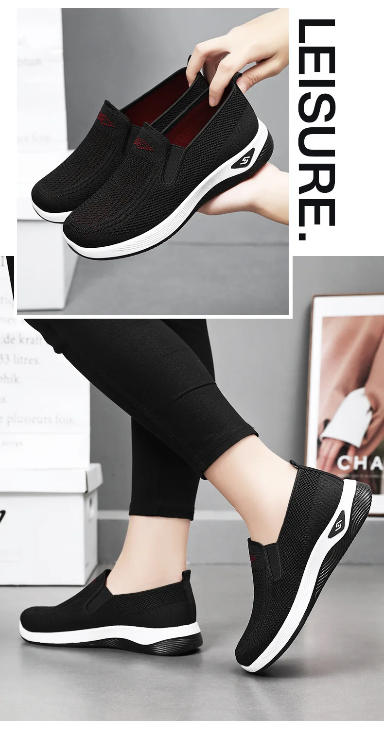 Women Casual Sports Shoes Breathable Lightweight Sneakers Anti-slip Flats Outdoor Running Walking Shoes Female Vulcanized Shoes