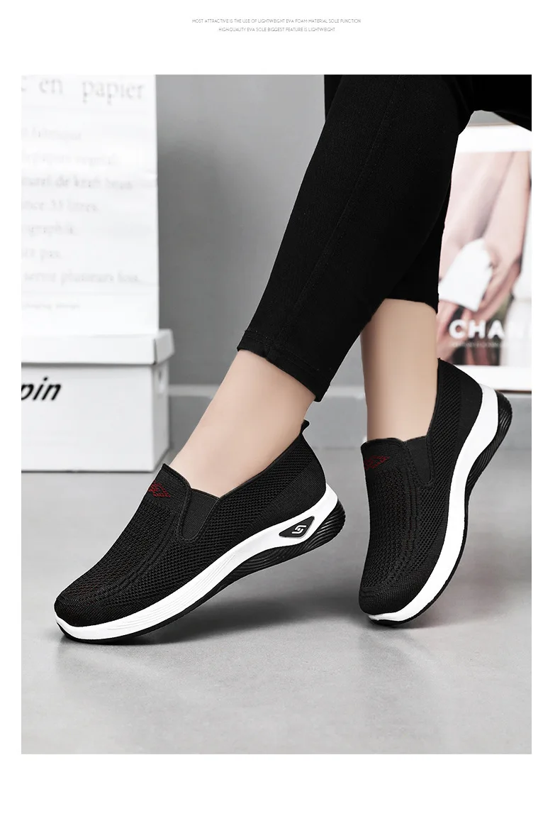 Women Casual Sports Shoes Breathable Lightweight Sneakers Anti-slip Flats Outdoor Running Walking Shoes Female Vulcanized Shoes