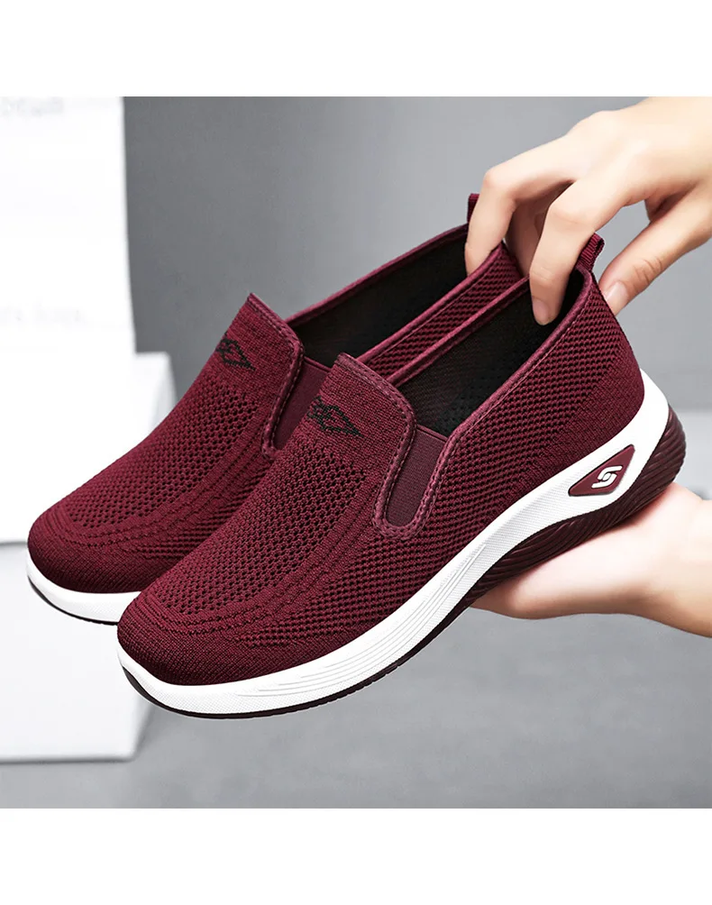 Women Casual Sports Shoes Breathable Lightweight Sneakers Anti-slip Flats Outdoor Running Walking Shoes Female Vulcanized Shoes