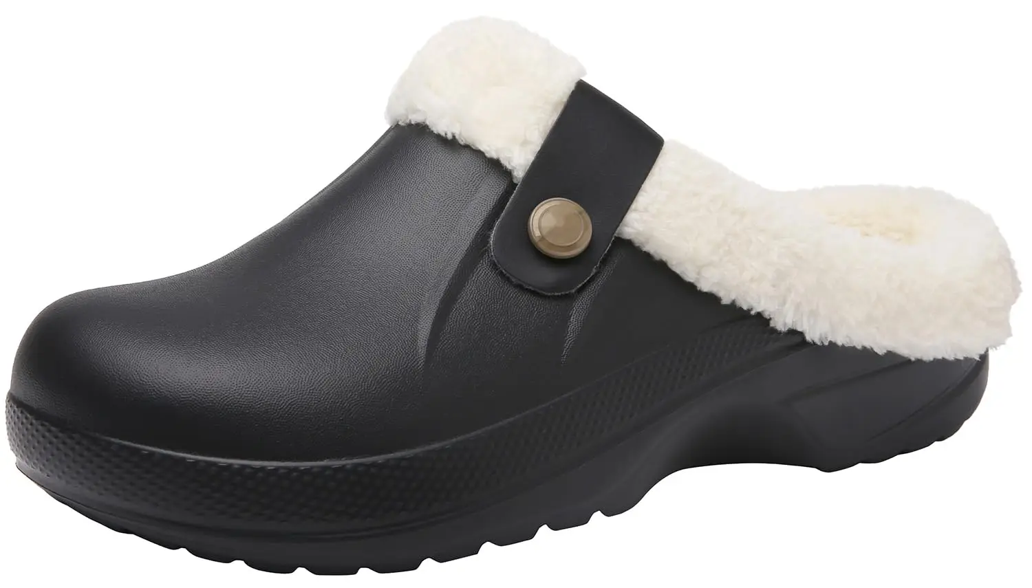 New Men Waterproof Slippers Women Men Fur Clogs Slippers Winter Men Garden Shoes Outdoor Antiskid Mules Indoor Soft House Shoes