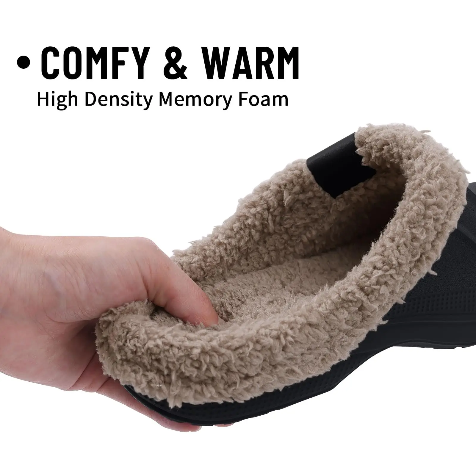 New Men Waterproof Slippers Women Men Fur Clogs Slippers Winter Men Garden Shoes Outdoor Antiskid Mules Indoor Soft House Shoes