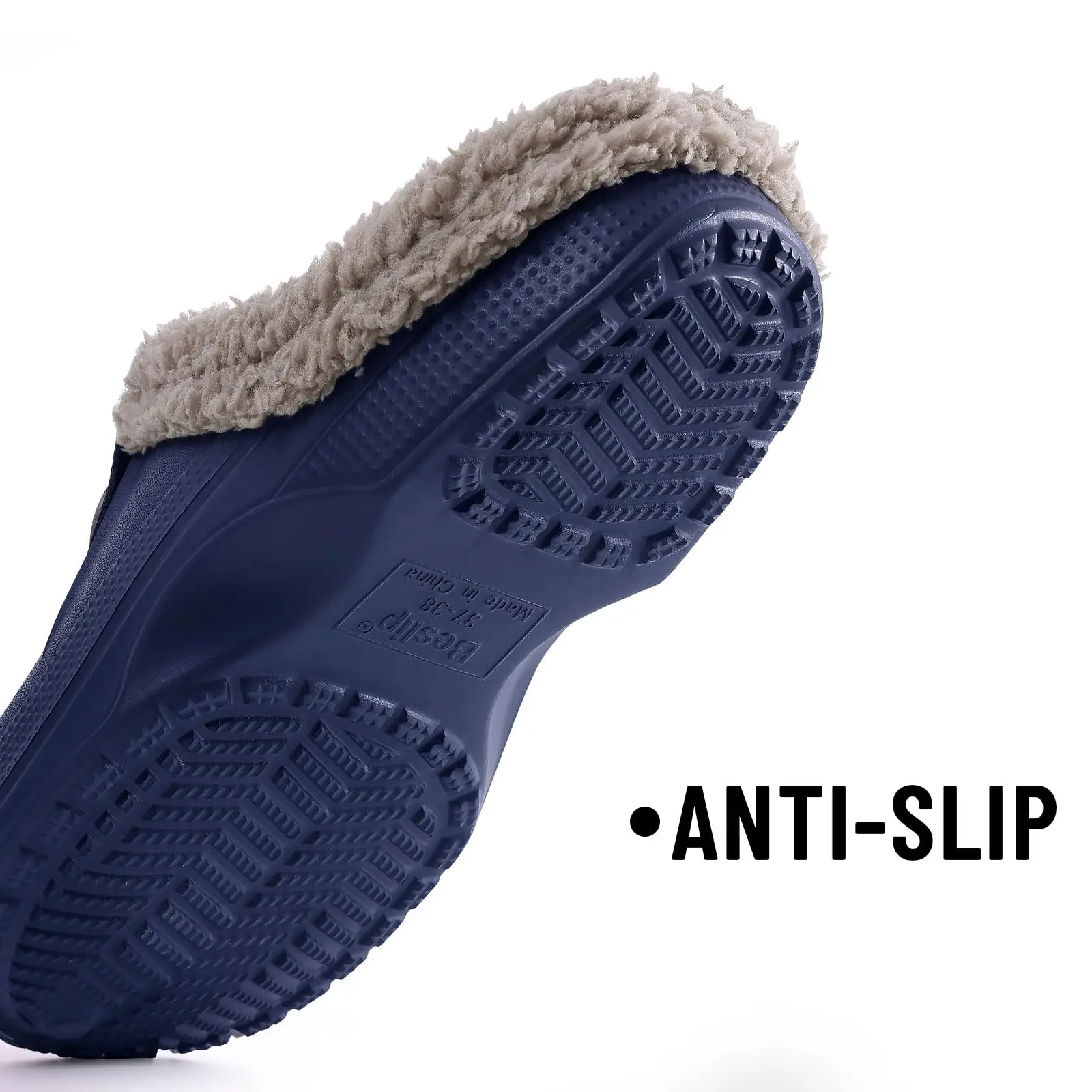 New Men Waterproof Slippers Women Men Fur Clogs Slippers Winter Men Garden Shoes Outdoor Antiskid Mules Indoor Soft House Shoes