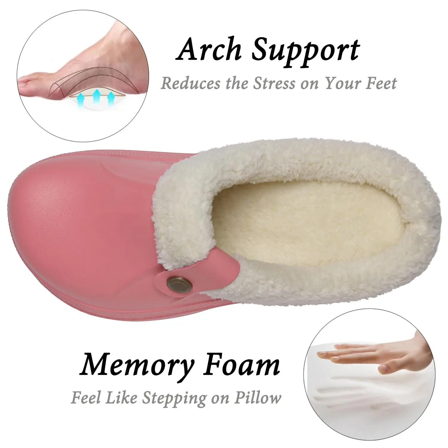 New Men Waterproof Slippers Women Men Fur Clogs Slippers Winter Men Garden Shoes Outdoor Antiskid Mules Indoor Soft House Shoes