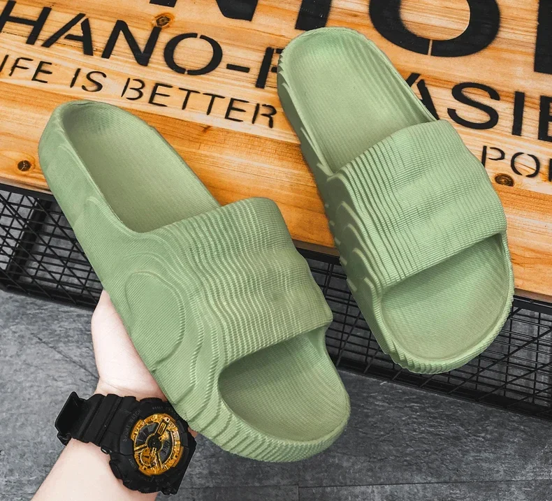 Soft Home Slippers Couple Summer Indoor Skid Proof Bathroom Slippers Sandals Hotel Solid Color Men Women Flip Flops Flat Shoes