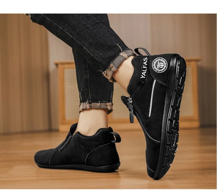 2026 New Autumn Winter Men Casual Shoes Lightweight Slip On Sneakers Flat Work Shoes Loafers