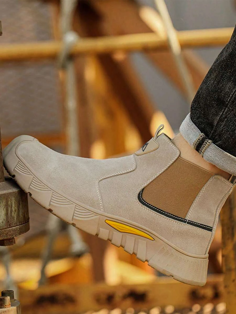 Anti-smash Puncture Proof Functional Shoes Safety Shoes Men Steel Toe Safety Mining Boots Wear-Resistant Construction Work Shoes