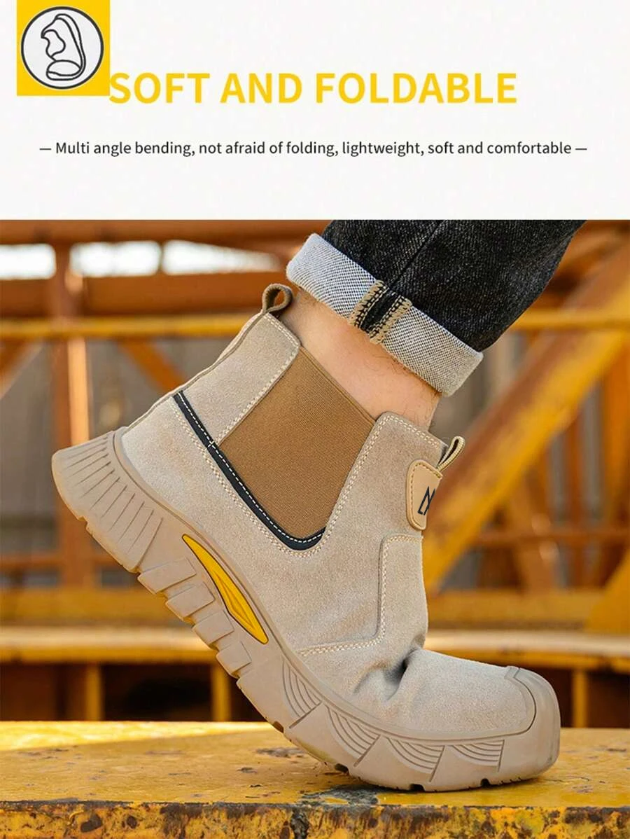 Anti-smash Puncture Proof Functional Shoes Safety Shoes Men Steel Toe Safety Mining Boots Wear-Resistant Construction Work Shoes