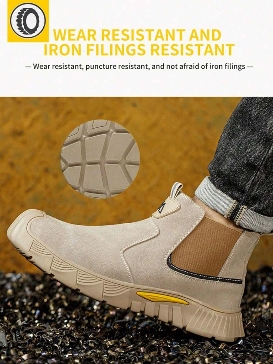 Anti-smash Puncture Proof Functional Shoes Safety Shoes Men Steel Toe Safety Mining Boots Wear-Resistant Construction Work Shoes
