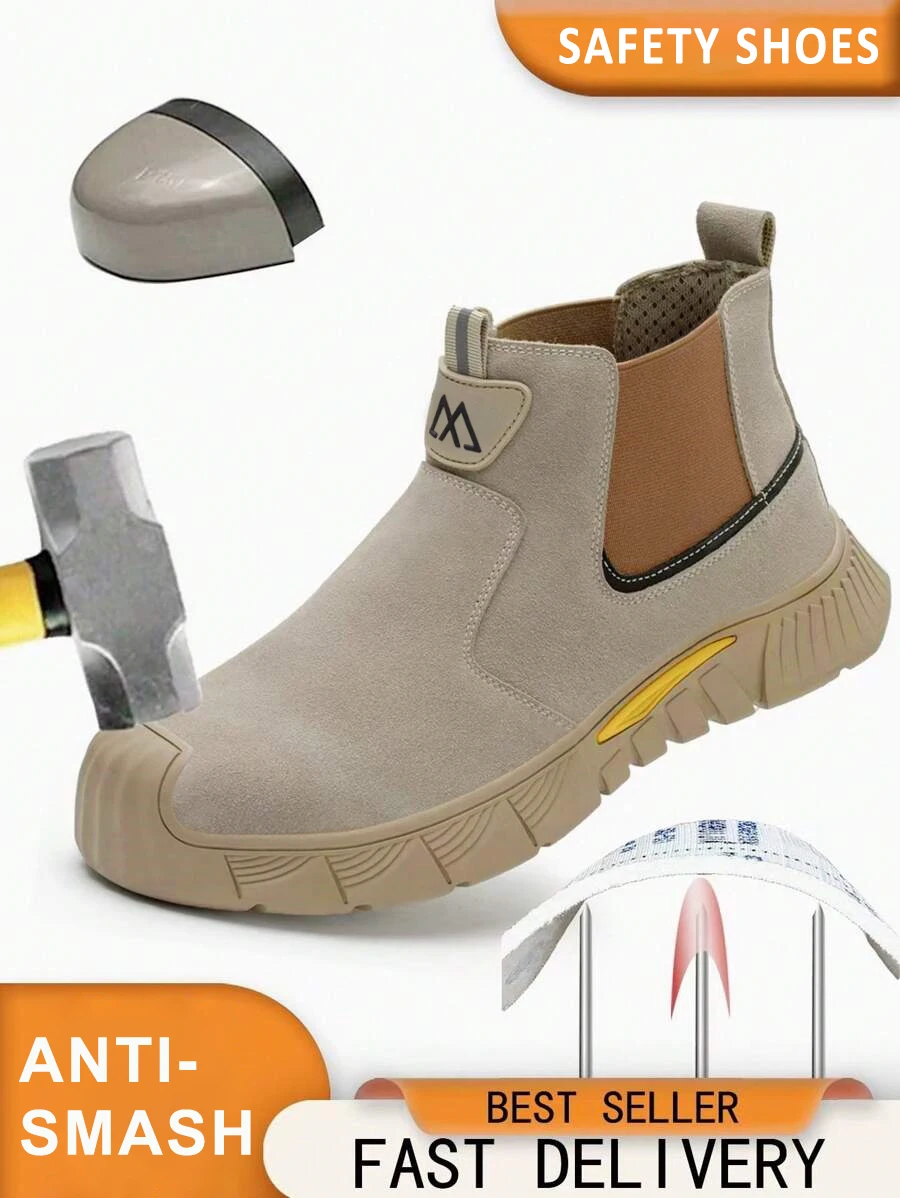Anti-smash Puncture Proof Functional Shoes Safety Shoes Men Steel Toe Safety Mining Boots Wear-Resistant Construction Work Shoes