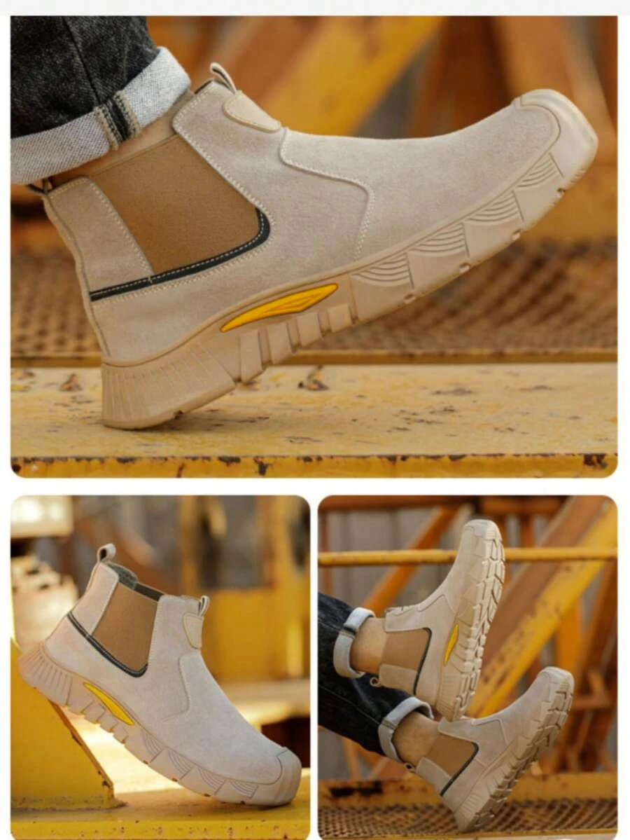 Anti-smash Puncture Proof Functional Shoes Safety Shoes Men Steel Toe Safety Mining Boots Wear-Resistant Construction Work Shoes