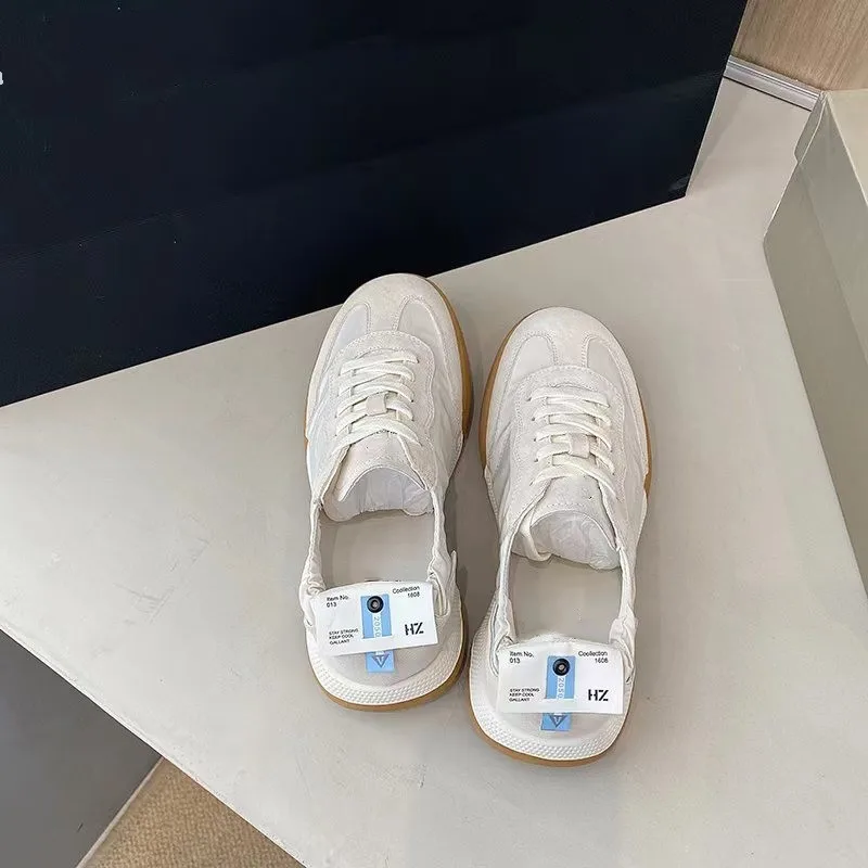 German Training Shoes Tide Ballet Series spring autumn White Soft Sole Breathable Forrest Gump Shoes Women Sports Leisure Canvas