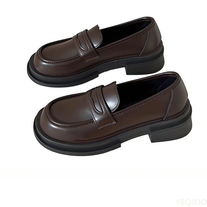 2026 Spring and Autumn Fashion New Style Casual Comfortable Versatile Women's Le Fu Shoes Retro Shallow Mouth Single Shoes