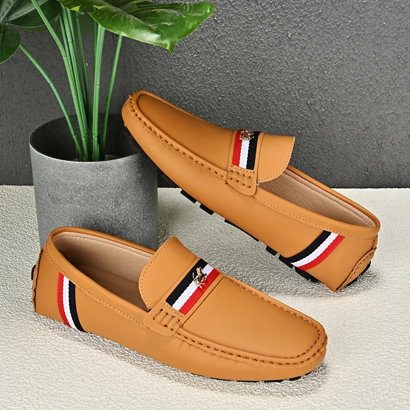Loafers Men Driving Shoes Casual Shoes Comfortable Classic PU Leather Loafers Business Shoes Slip on Walking Men Loafers Shoes