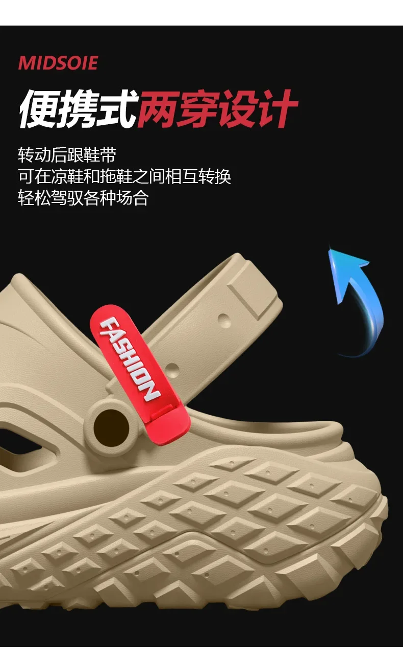 Operating Room Hole Shoes Men's 2026 Summer New Non-Slip Deodorant Arch Support Cool Slippers Men