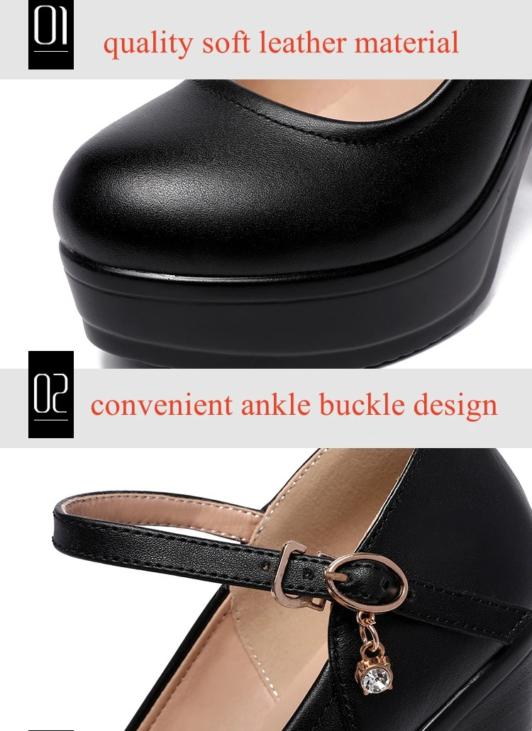 8 10 12cm Small Size 32-43 Shallow Thick Bottom Platform Pumps Women 2026 Block High Heels Shoes for Office Model Wedding Dress