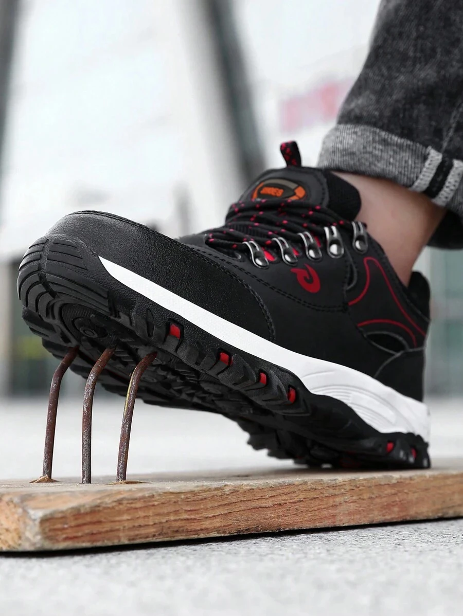 Comfortable Durable Men's Safety Shoes Anti-Smash Anti-Impact Work Shoes Resistant Durable Construction Men's Sneakers