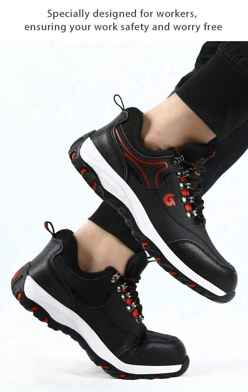 Comfortable Durable Men's Safety Shoes Anti-Smash Anti-Impact Work Shoes Resistant Durable Construction Men's Sneakers