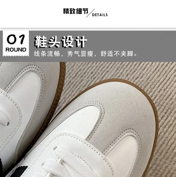Women Tennis Sneakers Flats Ladies Fashion Lace-Up Vulcanized Shoes Autumn Outdoor Trainers Student Board Shoes Women Footwear