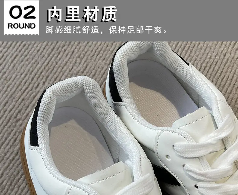 Women Tennis Sneakers Flats Ladies Fashion Lace-Up Vulcanized Shoes Autumn Outdoor Trainers Student Board Shoes Women Footwear