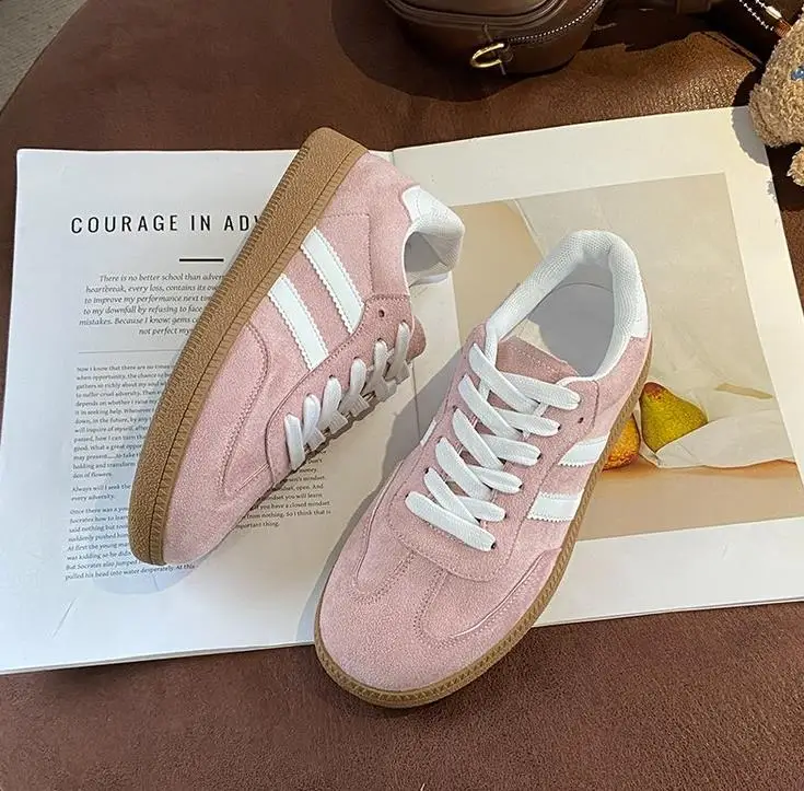 Women Tennis Sneakers Flats Ladies Fashion Lace-Up Vulcanized Shoes Autumn Outdoor Trainers Student Board Shoes Women Footwear