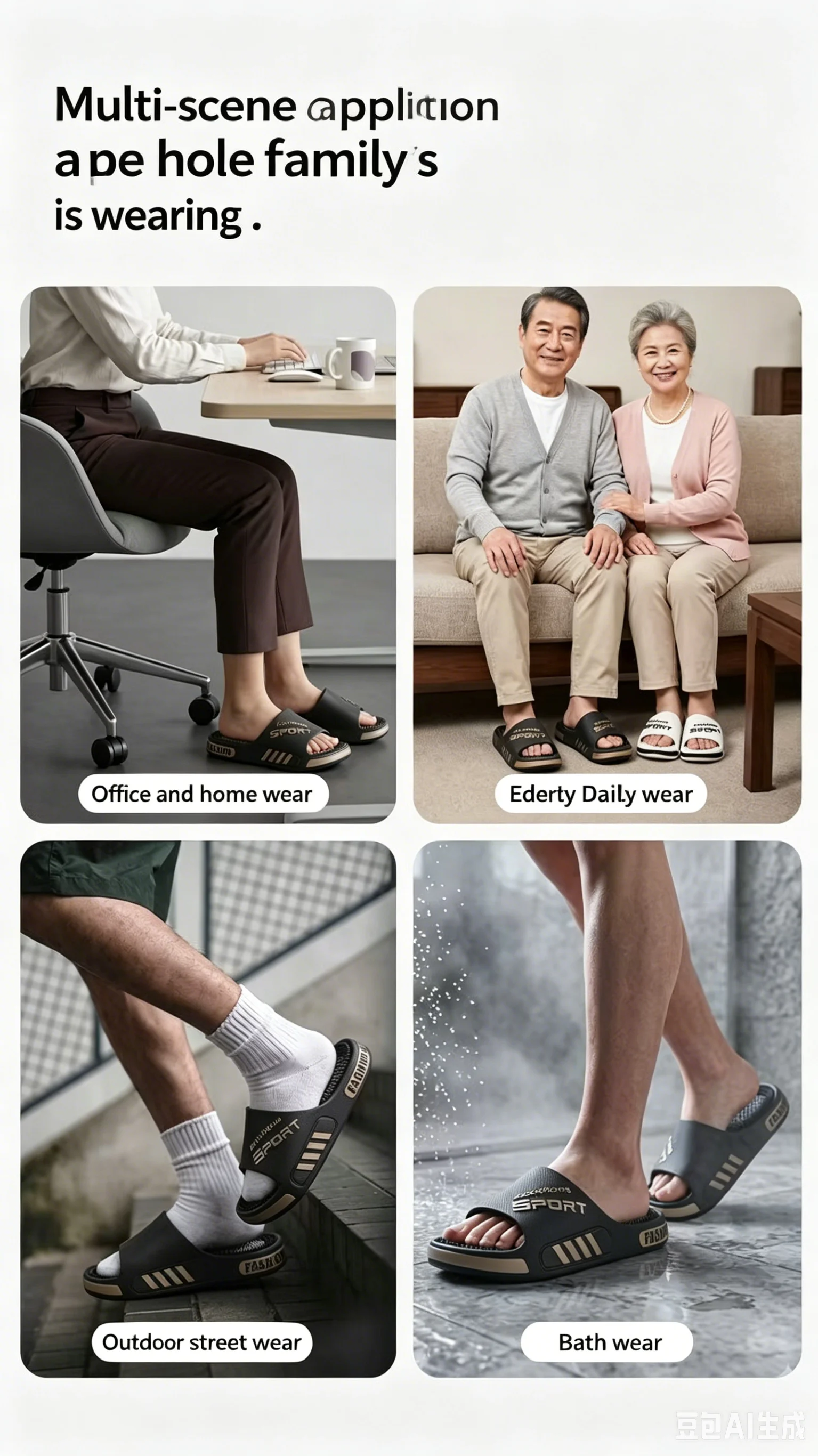 Massage Slippers Men's Summer Indoor Home Bathroom Bath Sole Acupoints Foot Therapy Non-slip Sandals Men's Men Slippers  Shoes