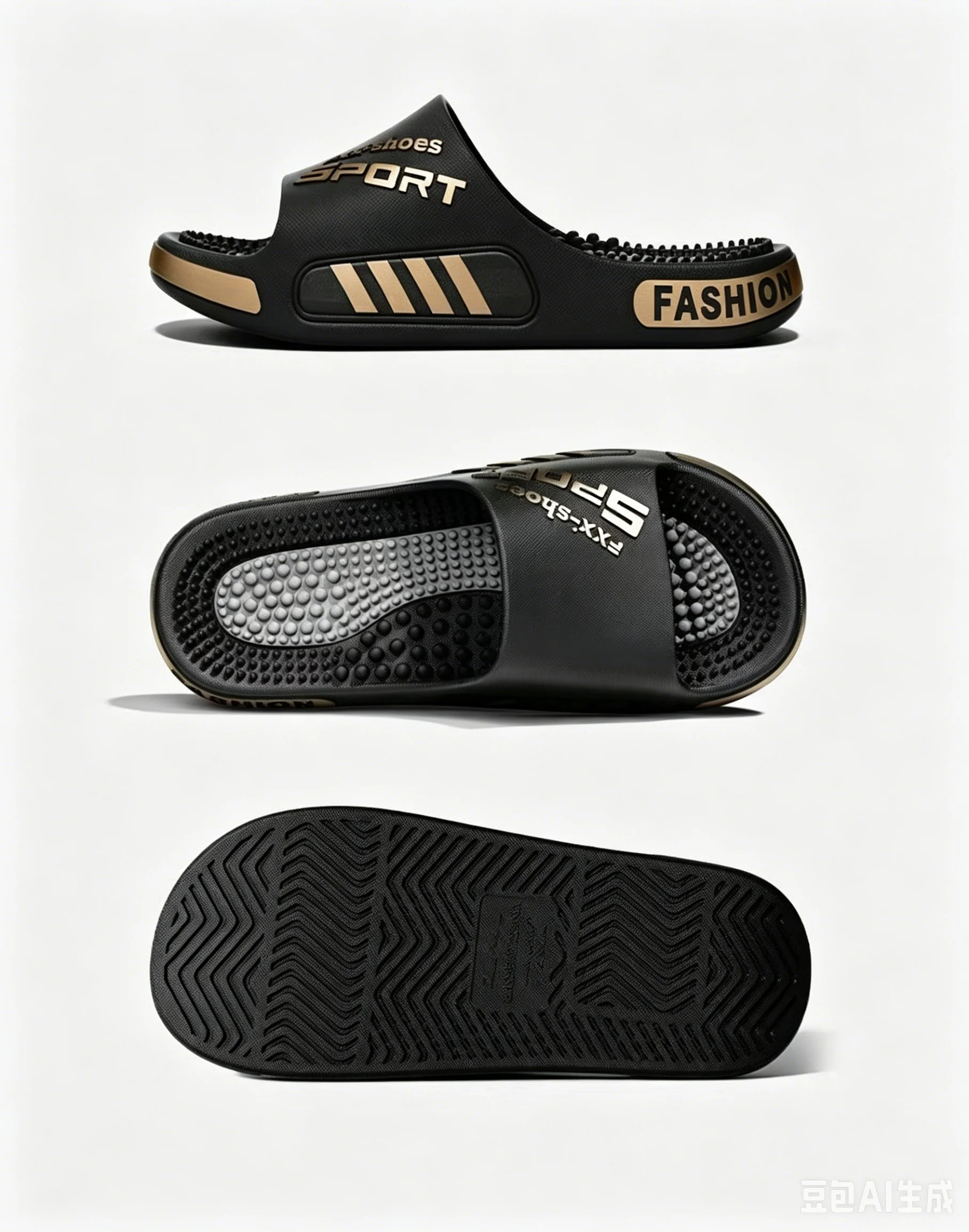 Massage Slippers Men's Summer Indoor Home Bathroom Bath Sole Acupoints Foot Therapy Non-slip Sandals Men's Men Slippers  Shoes
