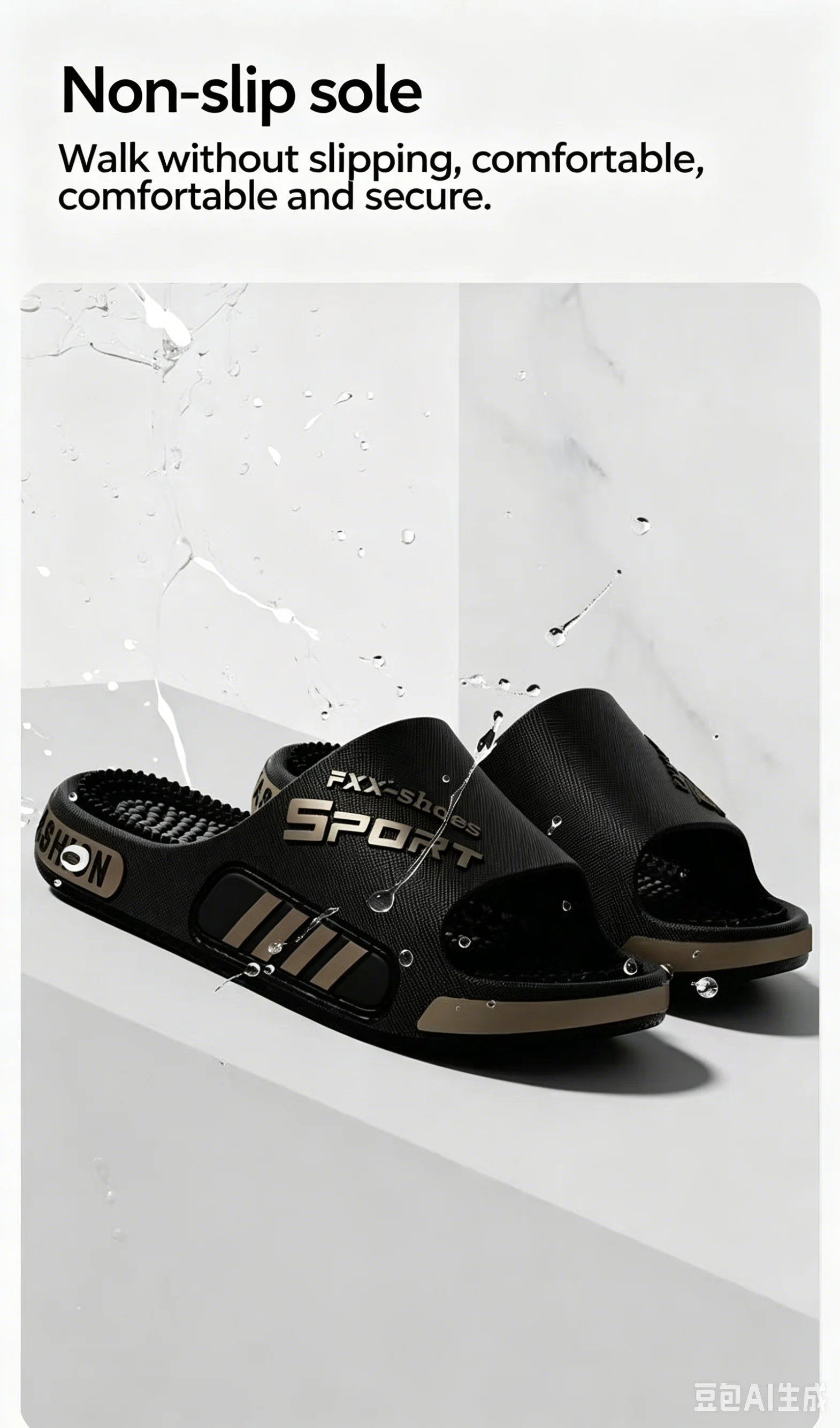 Massage Slippers Men's Summer Indoor Home Bathroom Bath Sole Acupoints Foot Therapy Non-slip Sandals Men's Men Slippers  Shoes
