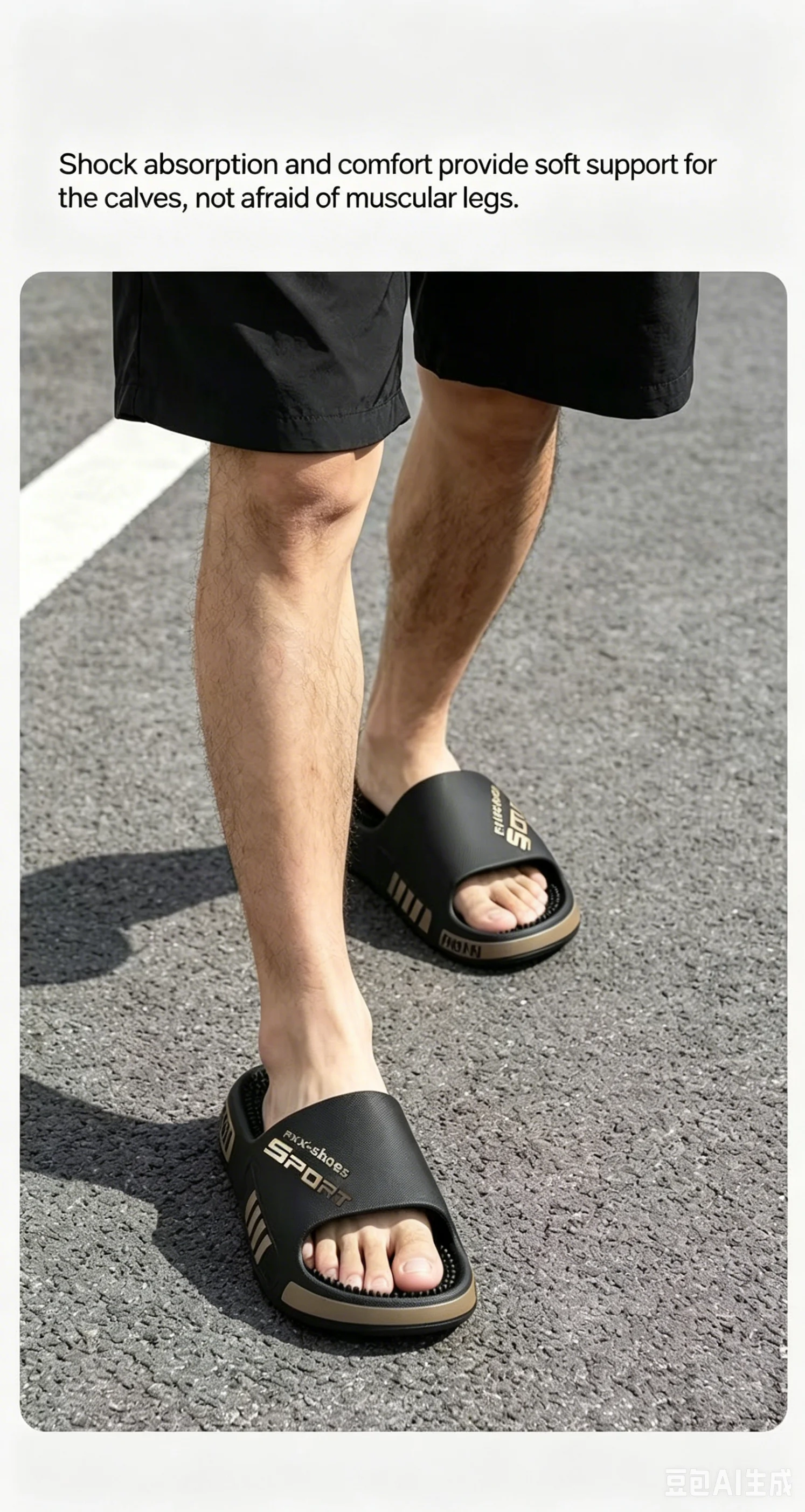 Massage Slippers Men's Summer Indoor Home Bathroom Bath Sole Acupoints Foot Therapy Non-slip Sandals Men's Men Slippers  Shoes