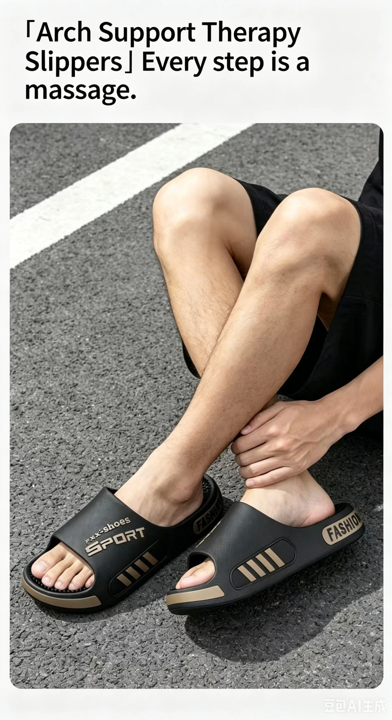Massage Slippers Men's Summer Indoor Home Bathroom Bath Sole Acupoints Foot Therapy Non-slip Sandals Men's Men Slippers  Shoes