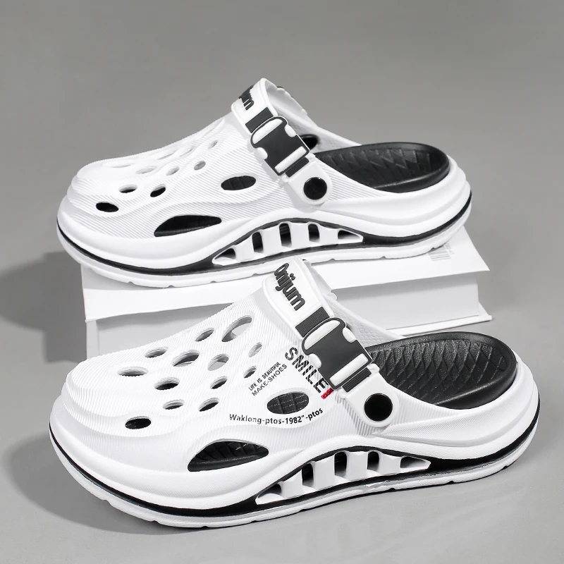 Summer Men's Beach Clogs Outdoor Sandals Comfortable Slippers EVA Slides For Men Casual Garden Shoes Male Women Beach Slippers